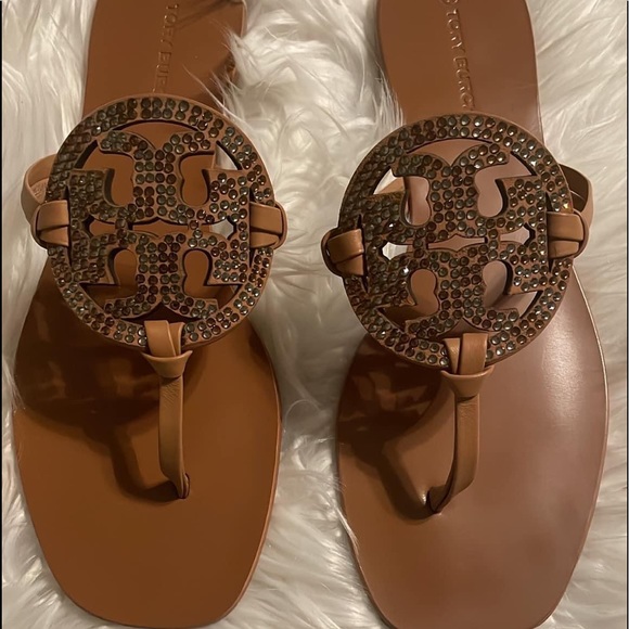 Tory Burch Shoes - Tory Burch Embellished Square Toe Millers